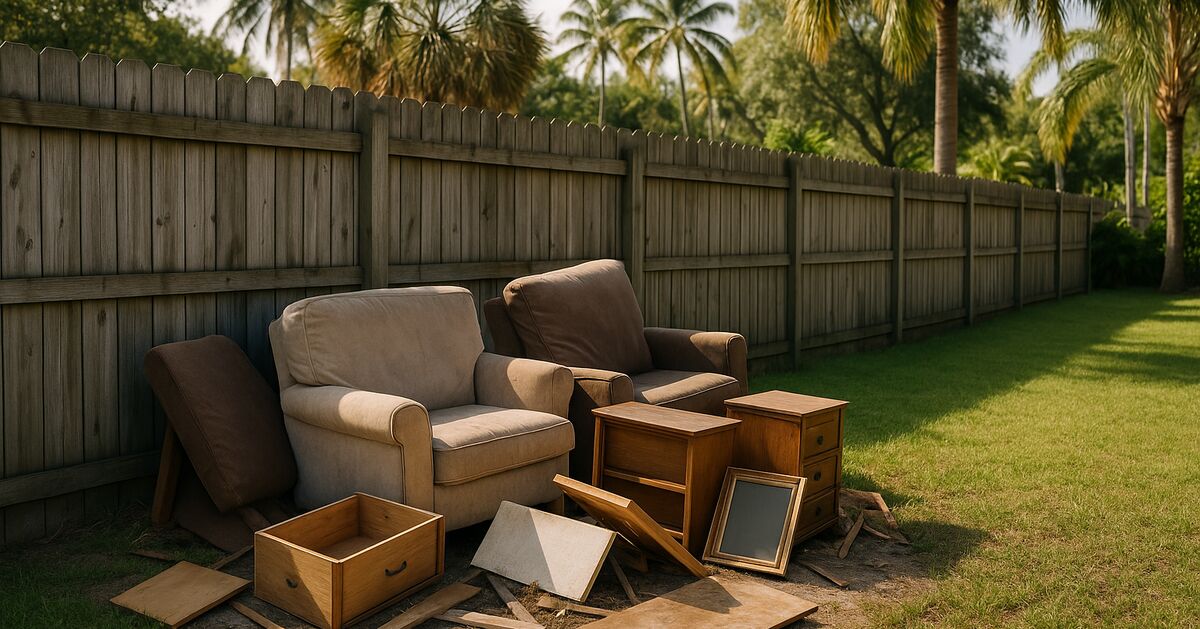 When a neighbor's junk ends up on your property