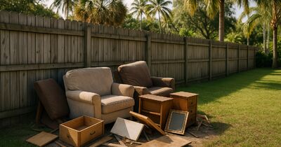 When a neighbor's junk ends up on your property